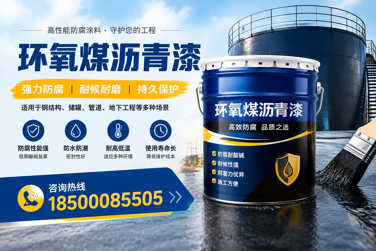 环氧煤沥青漆在工业中的应用,农安企业的选择